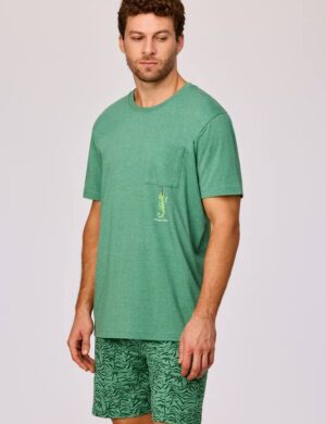 Pyjama kort, Groen, Kameleon