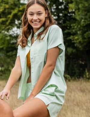 Meisjespyjama kort, Groen