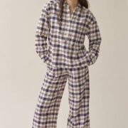 Polly alkes check navy brown front 1